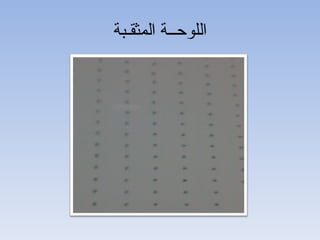 ‫اللوحــة المثقـبة‬
 
