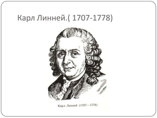 Карл Линней.( 1707-1778)
 