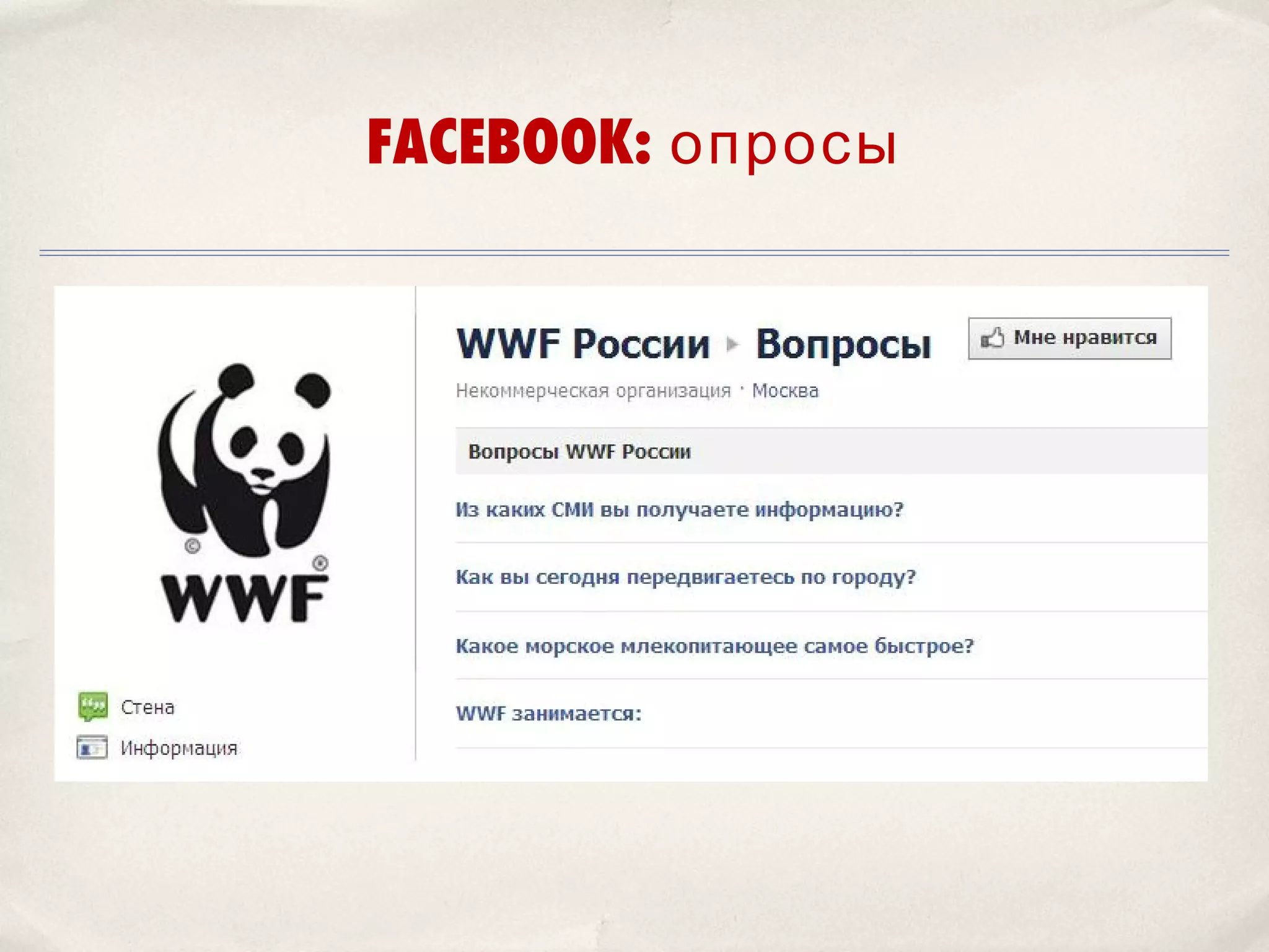 FACEBOOK: опросы
 