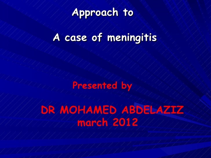 meningitis case study slideshare