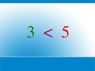 3  <  5
 