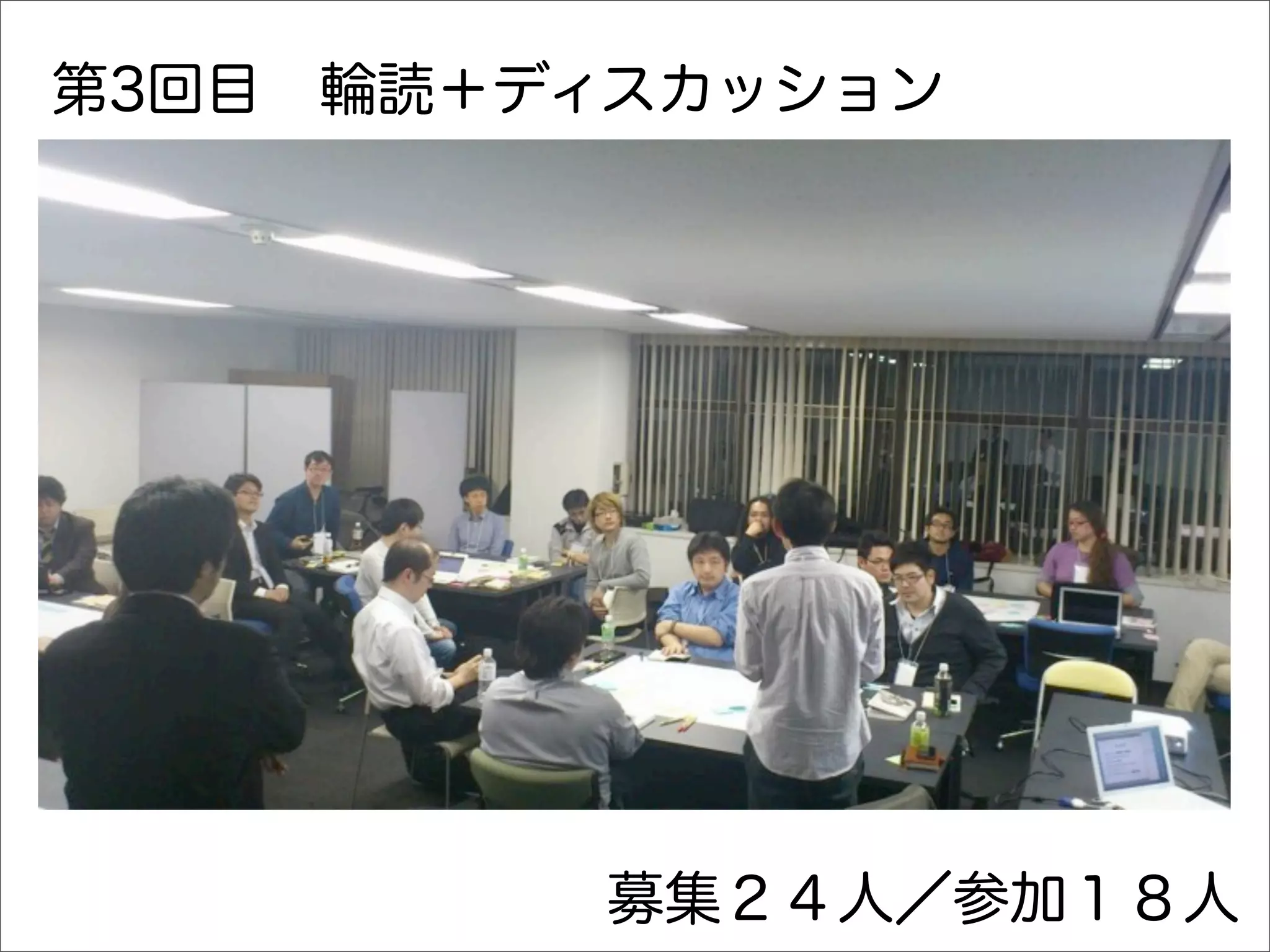 第3回目 輪読＋ディスカッション




         募集２４人／参加１８人
 