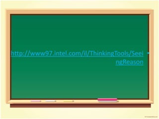 http://www97.intel.com/il/ThinkingTools/Seei •
                                   ngReason
 