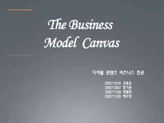 The Business
Model Canvas
 