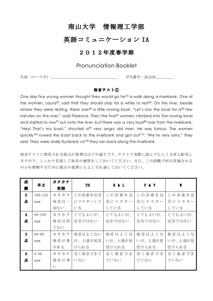 発音 Pronunciation 発音 Pronunciation