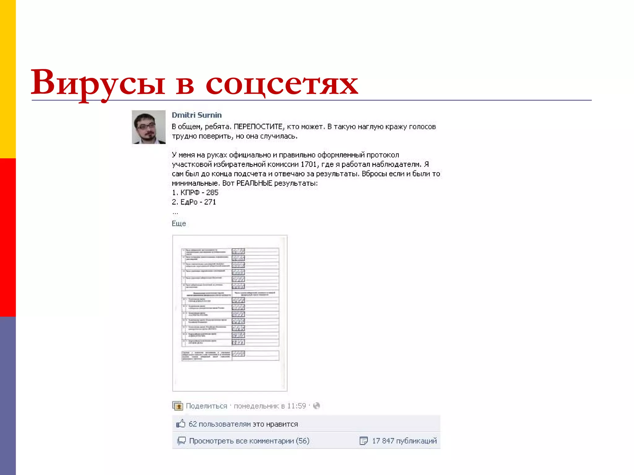 Вирусы в соцсетях
 