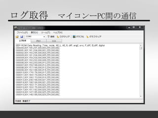 ログ取得 マイコンーPC間の通信
 