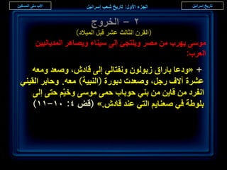 ‫ٕ - حُوَٝؽ‬
                ‫(حُوَٕ حُؼخُغ ػَ٘ هزَ حُٔ٤الى)‬
    ‫ٓٞٓ٠ ٣َٜد ٖٓ َٜٓ ٝ٣ِظـت اُ٠ ٓ٤٘خء ٝ٣ٜخَٛ حُٔي٣خٗ٤٤ٖ‬
                                                  ‫حُؼَد:‬
    ‫+ «ٝىػخ رخٍحم ُرُٕٞٞ ٝٗلظخُ٢ اُ٠ هخىٕ، ٝٛؼي ٝٓؼٚ‬
‫ػَ٘س آالف ٍؿَ، ٝٛؼيص ىرٍٞس (حُ٘ز٤ش) ٓؼٚ. ٝكخرَ حُو٤٘٢‬
    ‫حٗلَى ٖٓ هخ٣ٖ ٖٓ ر٘٢ كٞرخد كٔ٠ ٓٞٓ٠ ٝه٤َّْ كظ٠ اُ٠‬
    ‫رِٞ١ش ك٢ ٛؼ٘خ٣ْ حُظ٢ ػ٘ي هخىٕ.» (هٞ ٗ: ٓٔ-ٔٔ)‬




                                                           ‫8ٕ‬
 