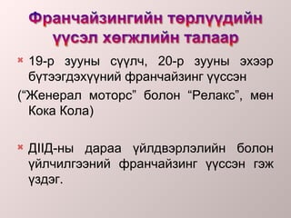 франчайзинг | PPT