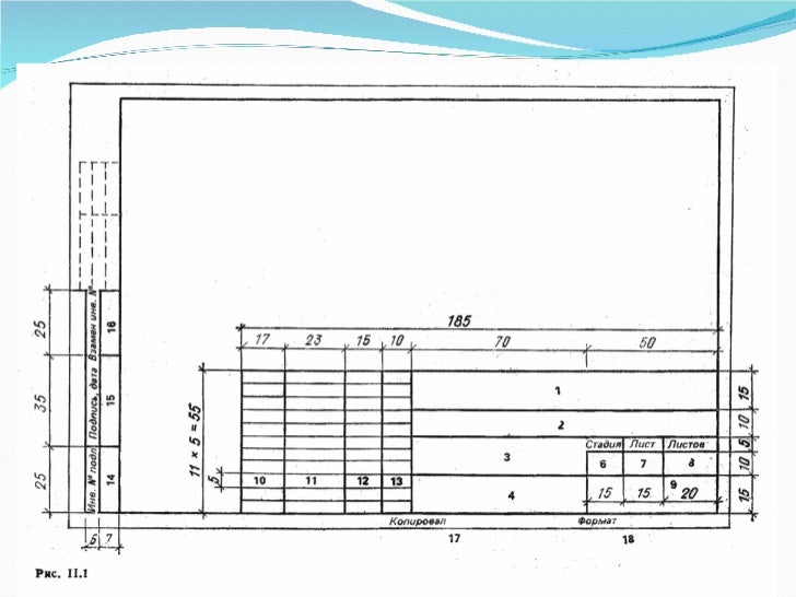 Размеры чертежной рамки а3