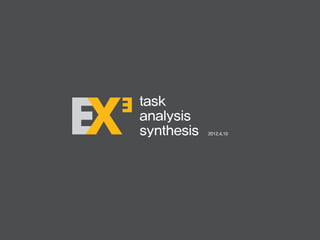 task
analysis
synthesis   2012.4.10
 