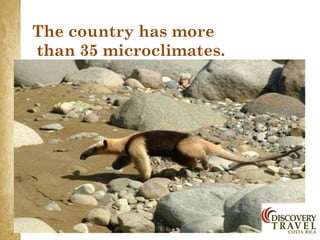 The country has more
than 35 microclimates.
 