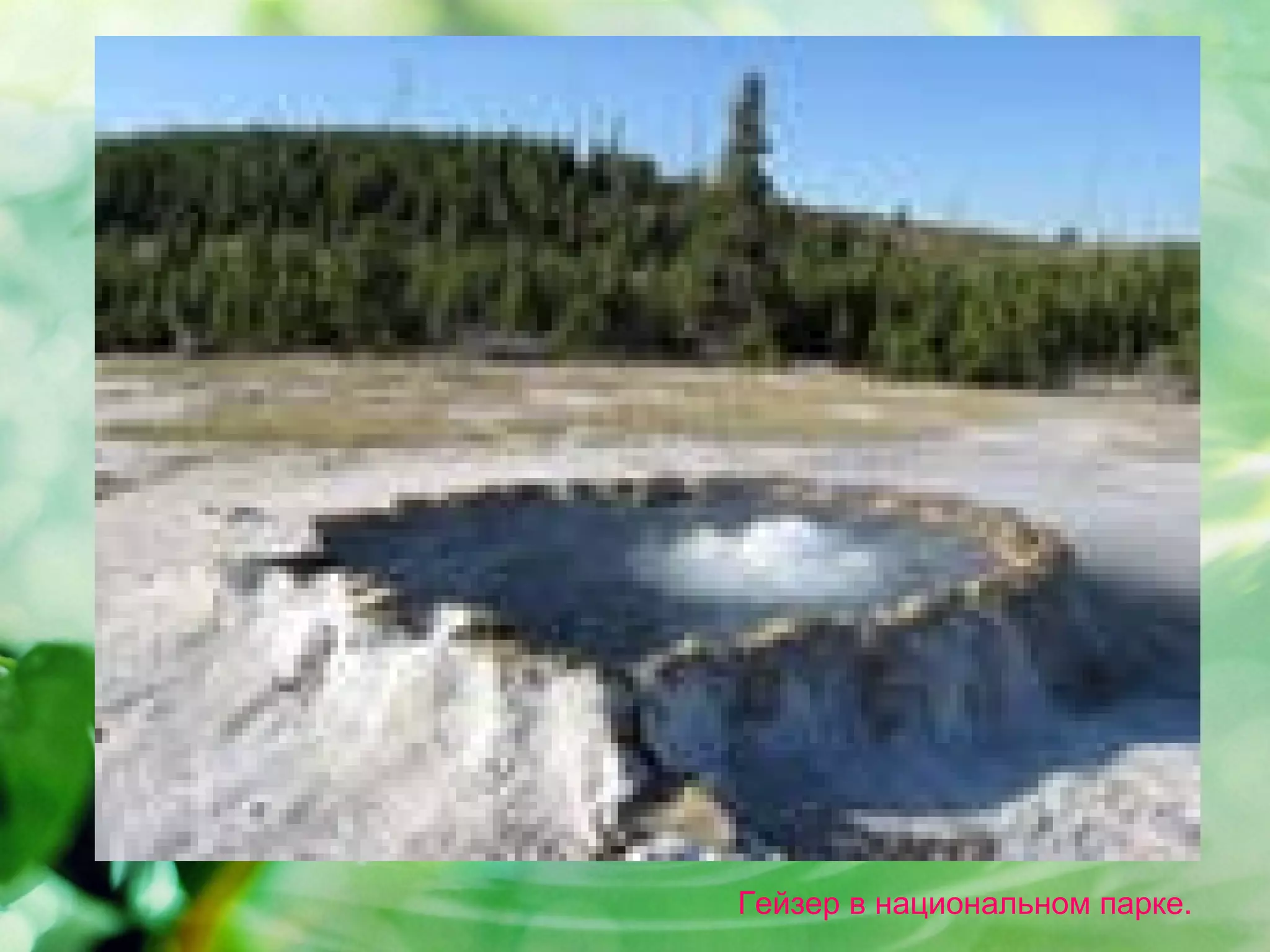 Гейзер в национальном парке.