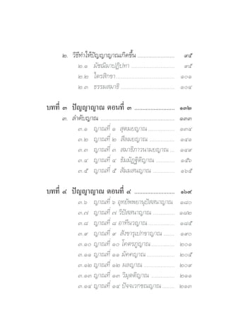 Ú. «‘∏’∑”„Àâªí≠≠“≠“≥‡°‘¥¢÷Èπ ........................ ˘ı
           Ú.Ò ¡—™¨‘¡“ªØ‘ª∑“ ............................ ˘ı
           Ú.Ú ‰μ√ ‘°¢“ ...................................... ÒÒ
           Ú.Û ∏√√¡ ¡“∏‘ ................................... ÒÙ

∫∑∑’Ë Û ªí≠≠“≠“≥ μÕπ∑’Ë Û ......................... ÒÛÚ
     Û. ≈”¥—∫≠“≥ ................................................   ÒÛÛ
          Û.Ò ≠“≥∑’Ë Ò  ÿμ¡¬≠“≥ .................                   ÒÛÙ
          Û.Ú ≠“≥∑’Ë Ú  ’≈¡¬≠“≥ ................                    ÒÙÒ
          Û.Û ≠“≥∑’Ë Û  ¡“∏‘¿“«π“¡¬≠“≥ ...                          ÒÙ˘
          Û.Ù ≠“≥∑’Ë Ù ∏—¡¡—Ø∞‘μ‘≠“≥ ............                   Òıˆ
          Û.ı ≠“≥∑’Ë ı  —¡¡ π≠“≥ ..............                     Òˆı

∫∑∑’Ë Ù ªí≠≠“≠“≥ μÕπ∑’Ë Ù ......................... Òˆ˘
             Û.ˆ ≠“≥∑’Ë ˆ Õÿ∑¬—ææ¬“πÿªí  π“≠“≥                      Ò¯
             Û.˜ ≠“≥∑’Ë ˜ «‘ªí  π“≠“≥ ..............                Ò¯Ú
             Û.¯ ≠“≥∑’Ë ¯ Õ“∑’π«≠“≥ .................               Ò¯ı
             Û.˘ ≠“≥∑’Ë ˘  —ß¢“√ÿ‡ª°¢“≠“≥ .......                   Ò˘
             Û.Ò ≠“≥∑’Ë Ò ‚§μ√¿Ÿ≠“≥ ...............               ÚÒ
             Û.ÒÒ ≠“≥∑’Ë ÒÒ ¡—§§≠“≥ ..................              Úı
             Û.ÒÚ ≠“≥∑’Ë ÒÚ º≈≠“≥ ....................              Ú˘
             Û.ÒÛ ≠“≥∑’Ë ÒÛ «‘¡ÿμμ‘≠“≥ ...............              ÚÒÒ
             Û.ÒÙ ≠“≥∑’Ë ÒÙ ªí®®‡«°¢≥≠“≥ ........                   ÚÒÛ
 