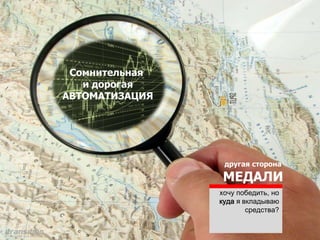 ОДНА СТОРОНА

МЕДАЛИ
бизнес как
               Как выиграть партию?
шахматы        Как выиграть конкуренцию за будущее?
 