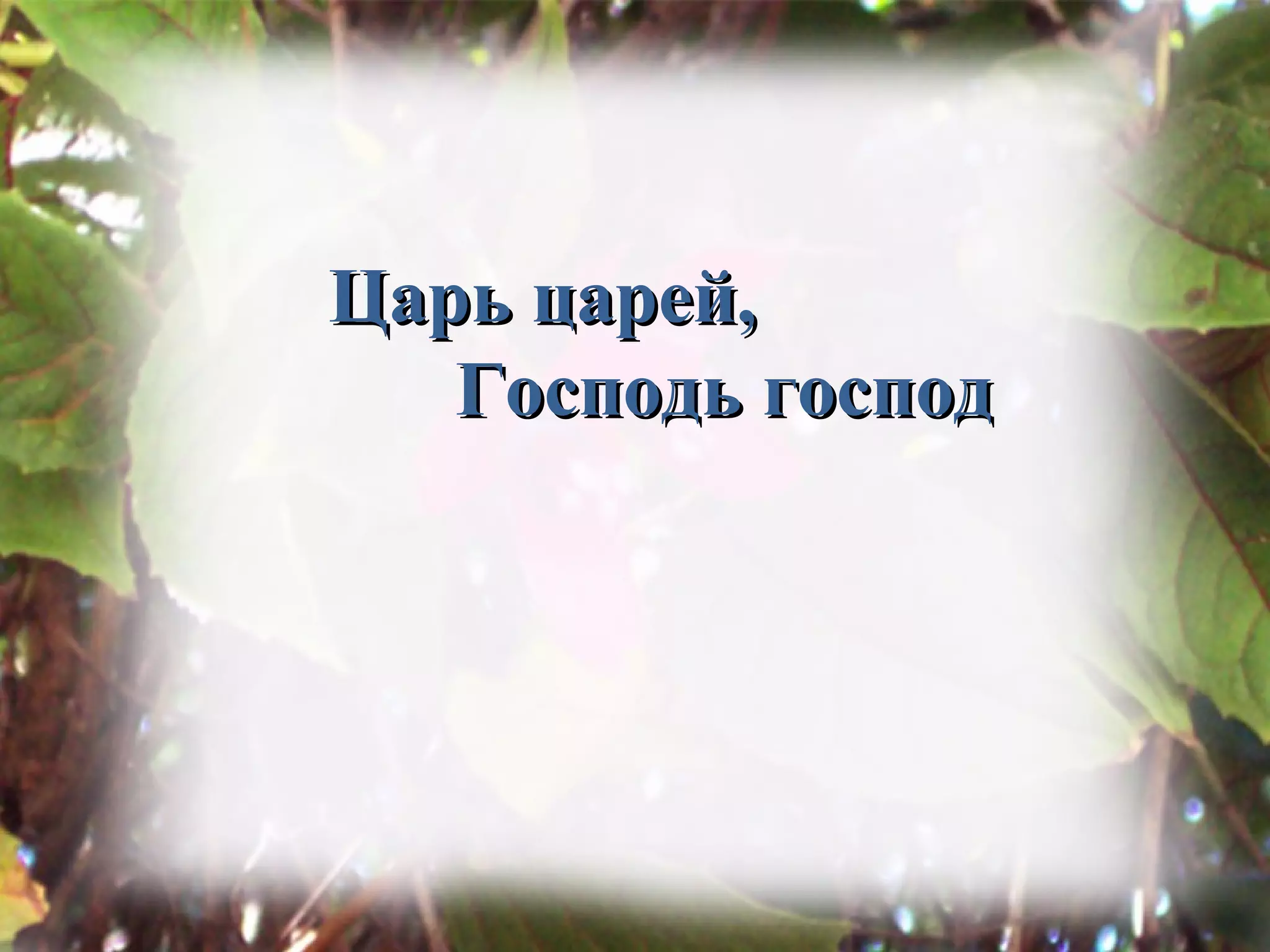 Царь царей,
Господь господ