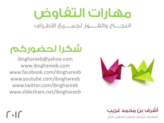 عرض مهارات التفاوض