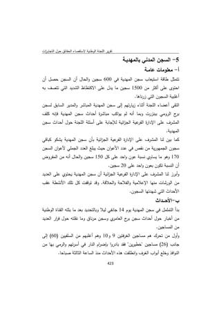 تقرير اللجنة الوطنية لاستقصاء الحقائق حول التجاوزات و الانتهاكات -افريل 2012 