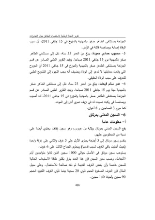 تقرير اللجنة الوطنية لاستقصاء الحقائق حول التجاوزات و الانتهاكات -افريل 2012 