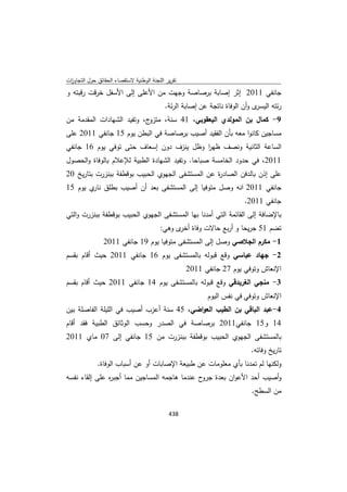 تقرير اللجنة الوطنية لاستقصاء الحقائق حول التجاوزات و الانتهاكات -افريل 2012 