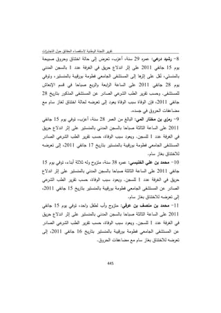 تقرير اللجنة الوطنية لاستقصاء الحقائق حول التجاوزات و الانتهاكات -افريل 2012 