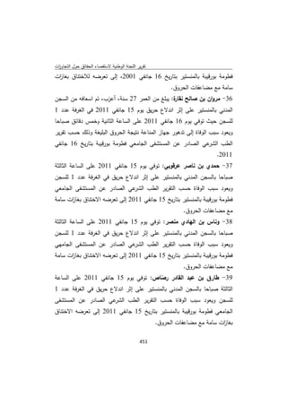 تقرير اللجنة الوطنية لاستقصاء الحقائق حول التجاوزات و الانتهاكات -افريل 2012 