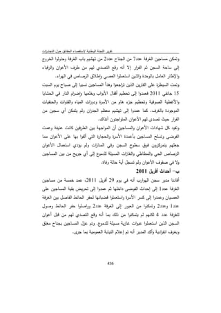 تقرير اللجنة الوطنية لاستقصاء الحقائق حول التجاوزات و الانتهاكات -افريل 2012 