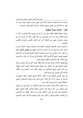 تقرير اللجنة الوطنية لاستقصاء الحقائق حول التجاوزات و الانتهاكات -افريل 2012 