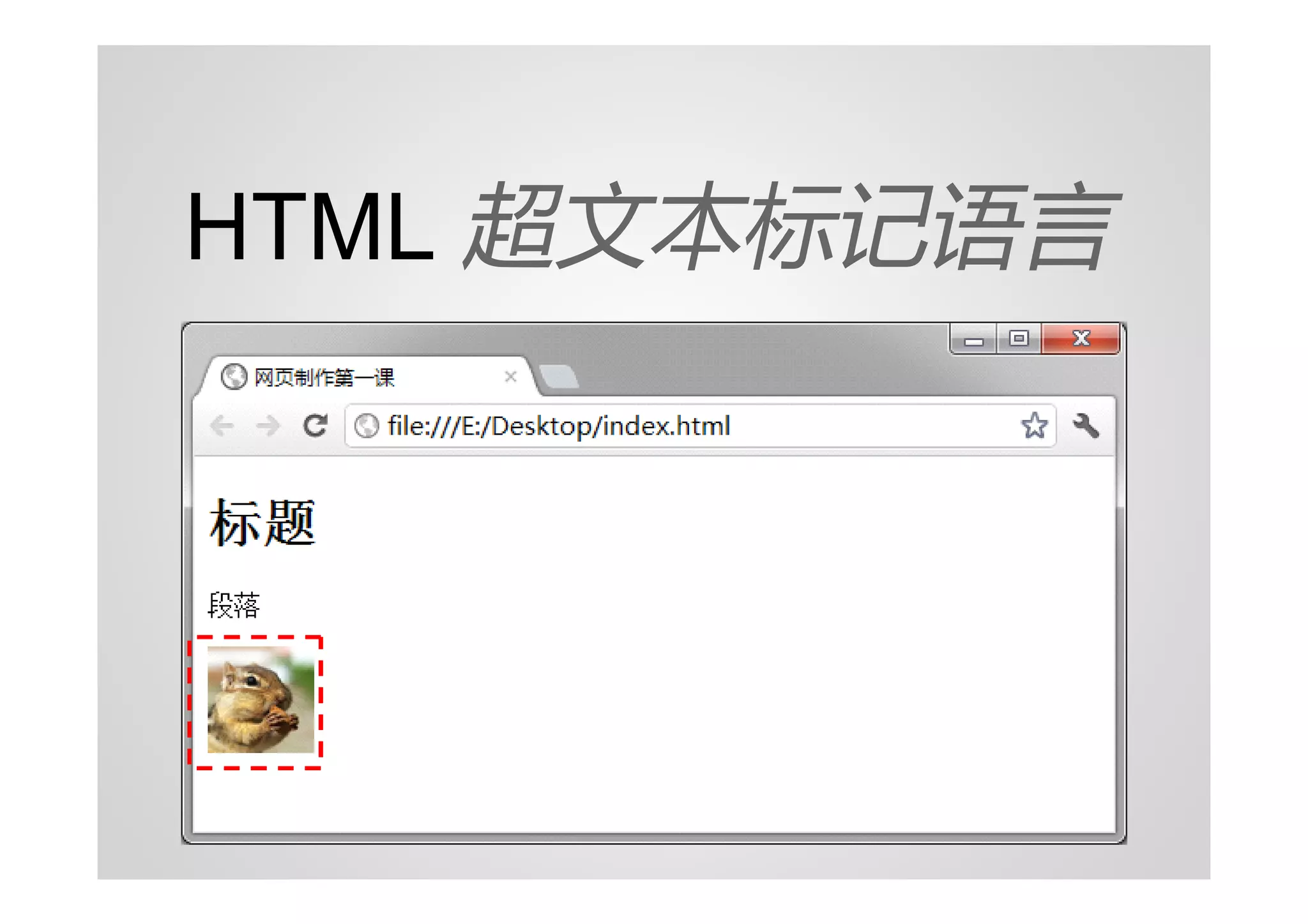 HTML 超文本标记语言
 