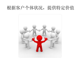根据客户个体状况，提供特定价值
 