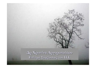 ∆ρ Χριστίνα Αργυρο ούλου
 Ε ίτιµη Σύµβουλος του Π.Ι.
 