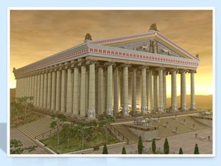 ქალაქი ეფესო მცირე
აზიაში, დღევანდელი
თურქეთის დასავლეთ
სანაპიროზე მდებარეობს.
ლიდიის სამეფომ
განსაკუთრებულ
აღმავლობას მიაღწია
უკანასკნელი მეფის კრესეს
დროს. მან გადაწყვიტა,
ნადირობის მფარველი
ქალღვთაების სახელზე
ტაძარი აეგო. ბერძნები ამ
ღვთაებას არტემიდას
უწოდებდნენ, ხოლო
რომაელები-დიანას.
 