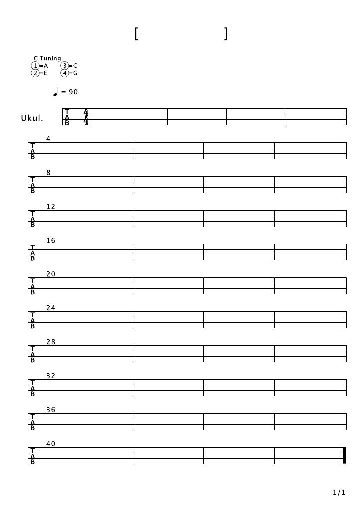 空白四線譜放大版