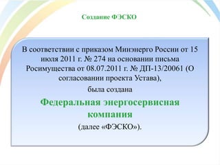 Презентация ФЭСКО | PPT