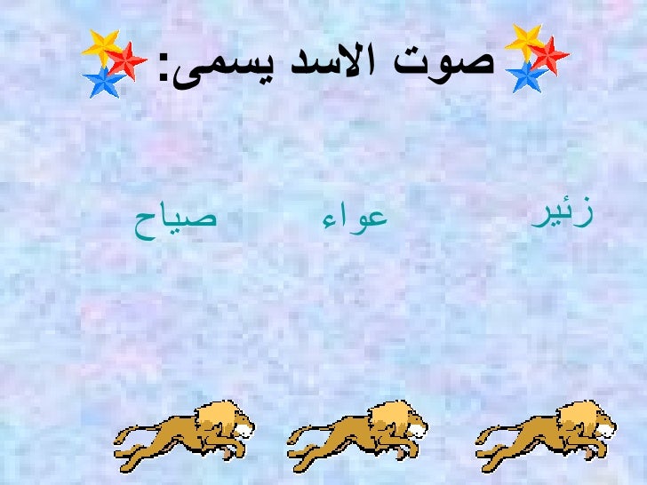 الاسد والفأر ورقة عمل محوسبة