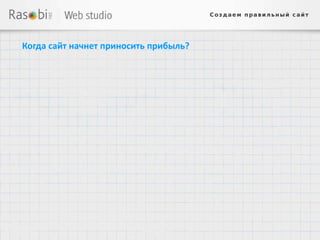 Когда сайт начнет приносить прибыль?
 