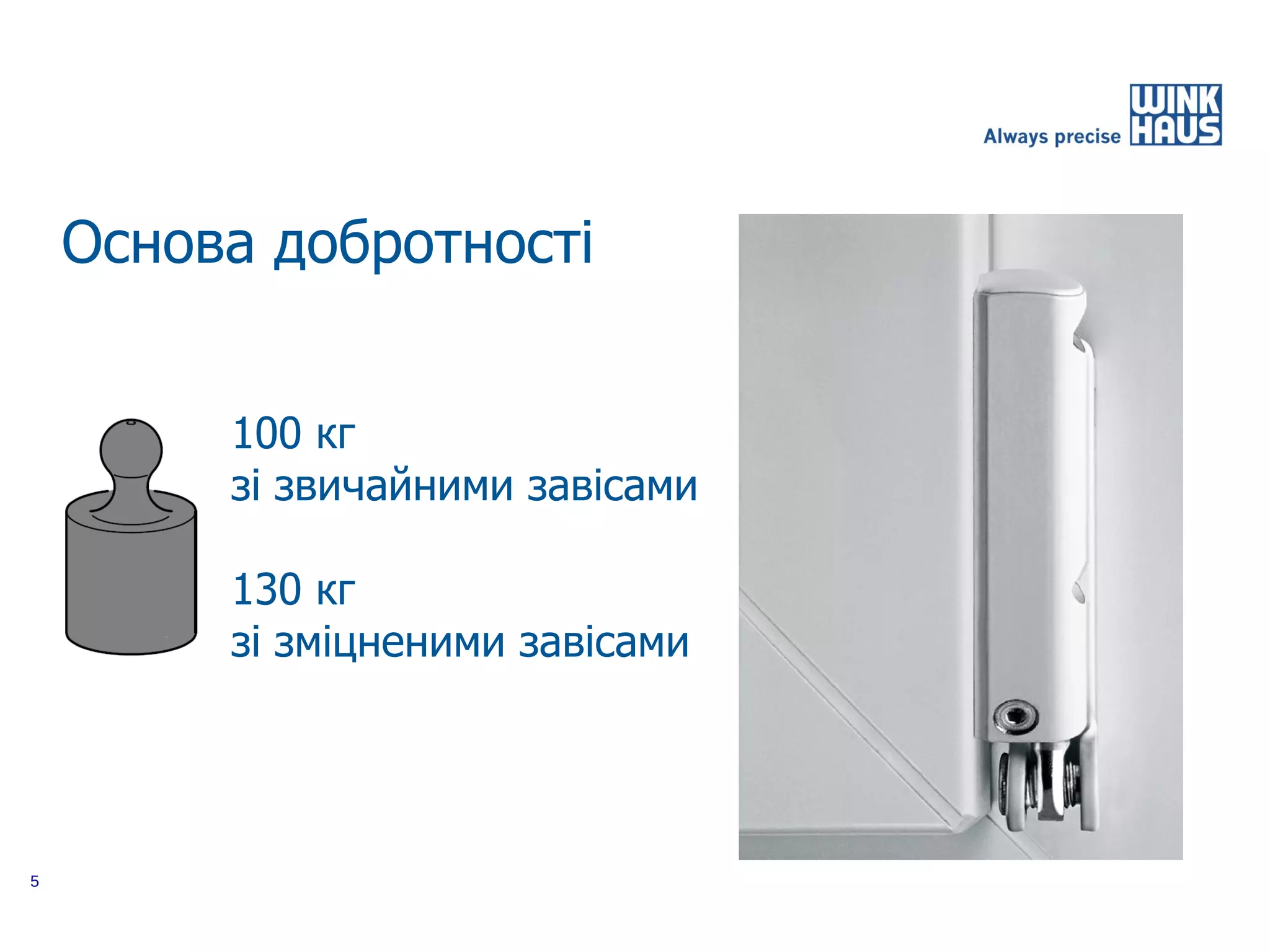 Основа добротності


         100 кг
         зі звичайними завісами

         130 кг
         зі зміцненими завісами




5
 