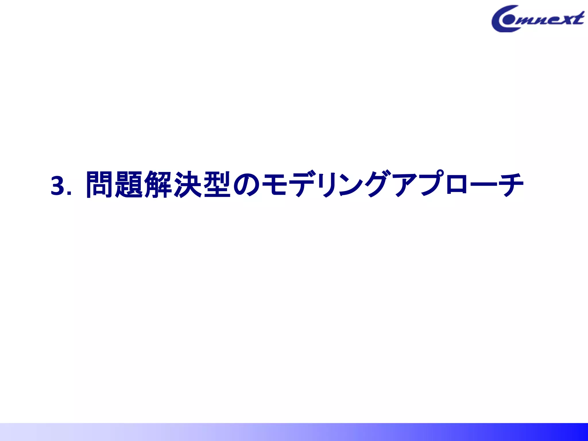 3．問題解決型のモデリングアプローチ
 