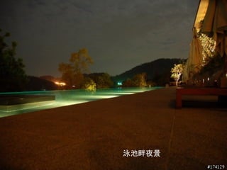 泳池畔夜景
 