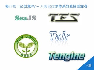 每日数十亿创意PV -- 大淘宝技术体系的直接受益者
 