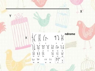 X
Y



        Klinefelter’s syndrome
    X
           XXY
 
