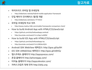 하이브리드앱 개발 전략과 이슈