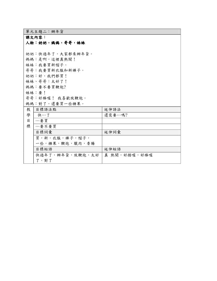 第二組教案 年夜飯