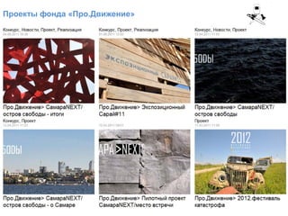 Проекты фонда «Про.Движение»
 