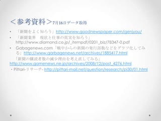 οYϣ716եǩ`ȡ
?  褯֪http://www.goodnewspaper.com/genjyou/
?  I F״¤g֪
   http://www.diamond.co.jp/_itempdf/0201_biz/78347-0.pdf
? Gabagenews.comФΰkвʤɤ򥰥ջƤ
   롹http://www.garbagenews.net/archives/1885417.html
  ُiΜpɤ򿼤ֱƤߤ롹
http://www.gamenews.ne.jp/archives/2008/12/post_4276.html
?Pittari-ꥵ`- http://pittari-mail.net/question/research/pi30/01.html
 