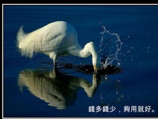 錢多錢少，夠用就好。
 