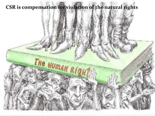 CSR is compensation for violation of the natural rights
 