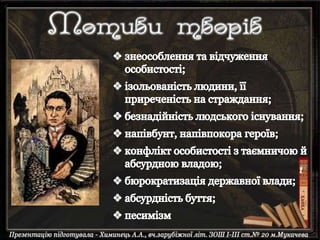 Franz Kafka. Presentation