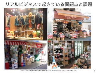 リアルビジネスで起きている問題点と課題




   イーンスパイア(株) 横田秀珠の著作権を尊重しつつ、是非ノウハウはシェアして行きましょう。   7
 