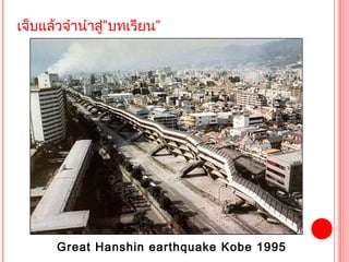 เจ็บแล้วจำำนำำสู่”บทเรียน”




       Great Hanshin earthquake Kobe 1995
 